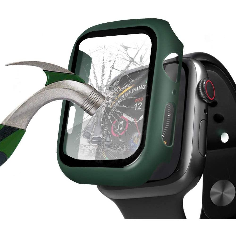 Wholesale Apple Watch Series 6 5 4 SE Hard Full Body Case with Tempered Glass 44MM